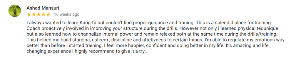 Student testimonial