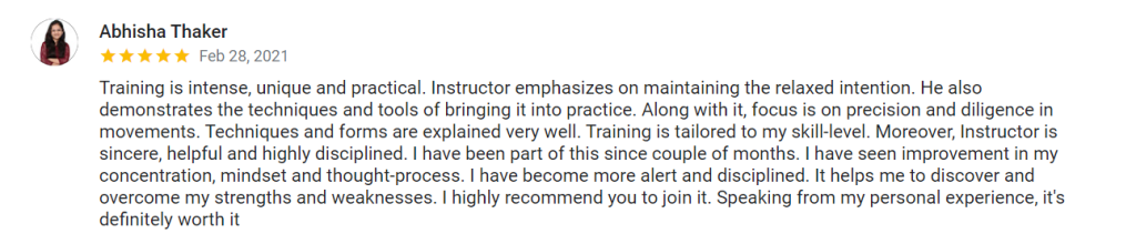 Student testimonial